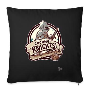 Coconut Knight - Sofa pillowcase 17,3'' x 17,3'' (45 x 45 cm) - black - Front