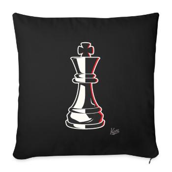 Roi des échecs - Housse de coussin décorative 45 x 45 cm - noir - Devant