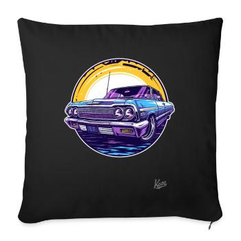 Classic classic car: Lowrider legend - Sofa pillowcase 17,3'' x 17,3'' (45 x 45 cm) - black - Front