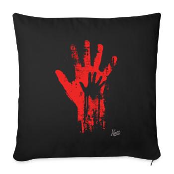 Artistic Hands: Father & Child - Sofa pillowcase 17,3'' x 17,3'' (45 x 45 cm) - black - Front