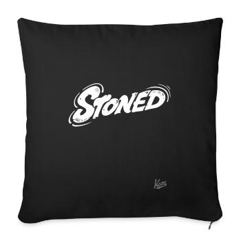 Stoned Style: Klamotten für Kiffer - Sofakissenbezug 45 x 45 cm - Schwarz - Vorne