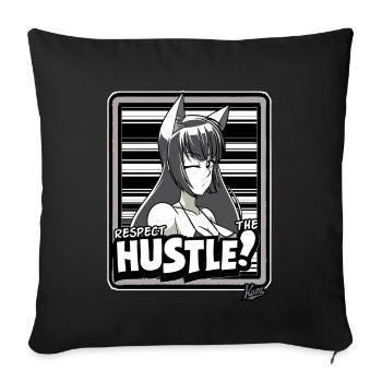 Japan Cartoon Girl : Respectez l’agitation - Housse de coussin décorative 45 x 45 cm - noir - Devant