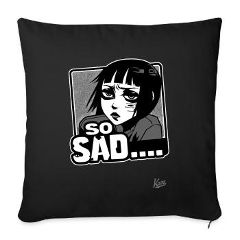 sad girls club, so sad - Sofa pillowcase 17,3'' x 17,3'' (45 x 45 cm) - black - Front