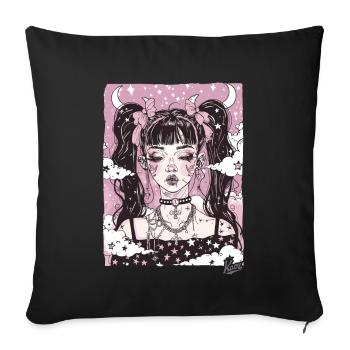 Super coole Schönheit: Grunge Emo Mädchen - Sofakissenbezug 45 x 45 cm - Schwarz - Vorne