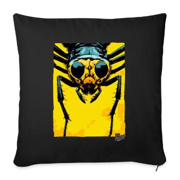 Fourmi monstrueuse : Petit géant - Housse de coussin décorative 45 x 45 cm - noir - Devant
