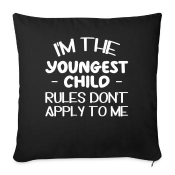 Family Kids Siblings Funny Gift Idea - Sofa pillowcase 17,3'' x 17,3'' (45 x 45 cm) - black - Front