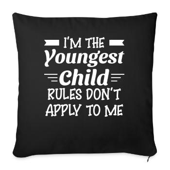 Family Kids Siblings Funny Gift Idea - Sofa pillowcase 17,3'' x 17,3'' (45 x 45 cm) - black - Front