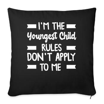 Family Kids Siblings Funny Gift Idea - Sofa pillowcase 17,3'' x 17,3'' (45 x 45 cm) - black - Front