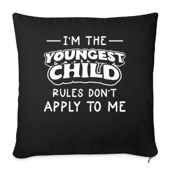 Family Kids Siblings Funny Gift Idea - Sofa pillowcase 17,3'' x 17,3'' (45 x 45 cm) - black - Front