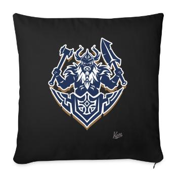 Les Wargods nordiques - Housse de coussin décorative 45 x 45 cm - noir - Devant