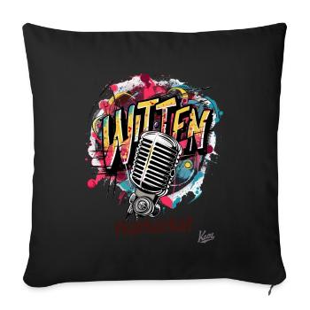 Witten – Ruhrpott Stolz - Sofakissenbezug 45 x 45 cm - Schwarz - Vorne