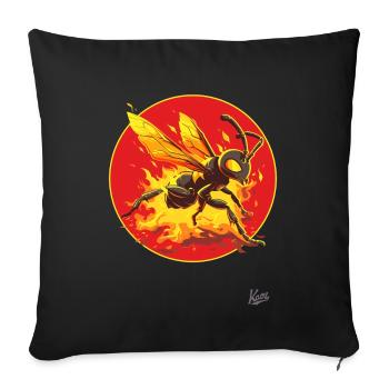 Fourmi volante brûlante - Housse de coussin décorative 45 x 45 cm - noir - Devant