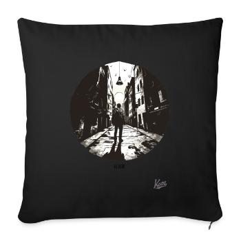 Tout seul - Housse de coussin décorative 45 x 45 cm - noir - Devant