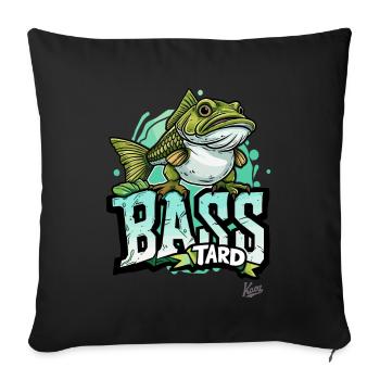 Horror Sea Bass The Bastard Fish - Sofa pillowcase 17,3'' x 17,3'' (45 x 45 cm) - black - Front