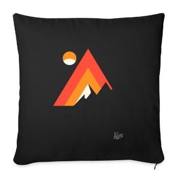 Mountain and nature - Sofa pillowcase 17,3'' x 17,3'' (45 x 45 cm) - black - Front