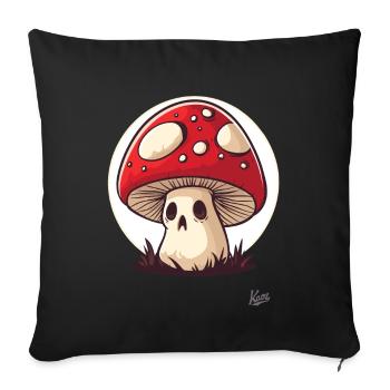 Voodoo Mushroom - Sofa pillowcase 17,3'' x 17,3'' (45 x 45 cm) - black - Front