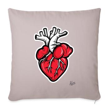 Anatomy Heart - Sofa pillowcase 17,3'' x 17,3'' (45 x 45 cm) - light taupe - Front