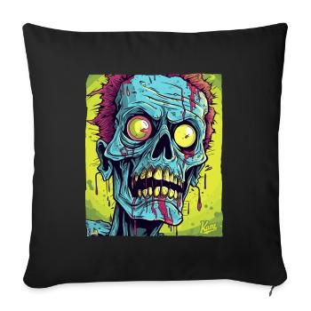 The coolest zombie skull monster - Sofa pillowcase 17,3'' x 17,3'' (45 x 45 cm) - black - Front