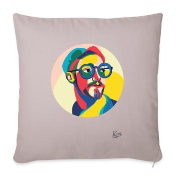 Contemporary Art by a Modern Man - Sofa pillowcase 17,3'' x 17,3'' (45 x 45 cm) - light taupe - Front