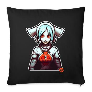 Science-fiction Action : Space Girl - Housse de coussin décorative 45 x 45 cm - noir - Devant