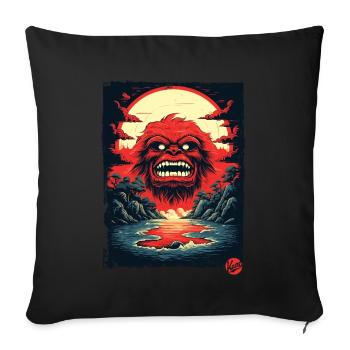Welcome to the Island of Monsters - Sofa pillowcase 17,3'' x 17,3'' (45 x 45 cm) - black - Front