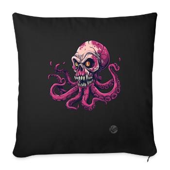 Zombie Octopus Kraken Skull - Sofa pillowcase 17,3'' x 17,3'' (45 x 45 cm) - black - Front