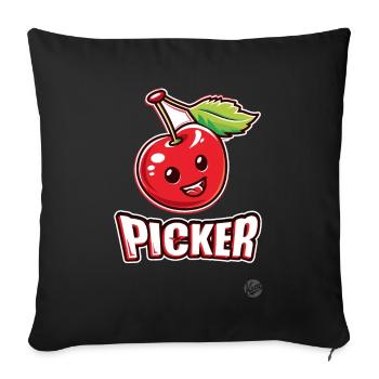 Cherry Picker - Sofakissenbezug 45 x 45 cm - Schwarz - Vorne