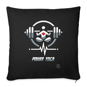 Weightlifting Power Yoga - Sofa pillowcase 17,3'' x 17,3'' (45 x 45 cm) - black - Front