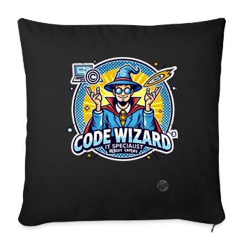 Code Wizard Restart Specialist IT Expert - Sofa pillowcase 17,3'' x 17,3'' (45 x 45 cm) - black - Front