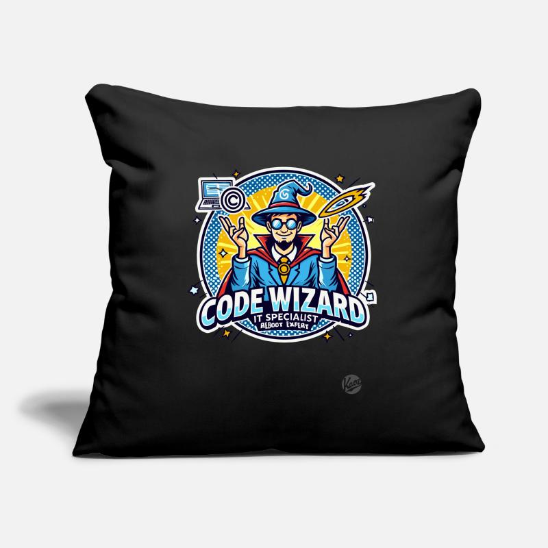 Code Wizard Restart Specialist Expert en informatique Housse de coussin décorative 45 x 45 cm
