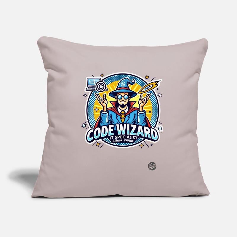 Code Wizard Restart Specialist Expert en informatique Housse de coussin décorative 45 x 45 cm
