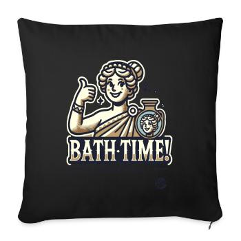 Roman times – thumbs up at bath time - Sofa pillowcase 17,3'' x 17,3'' (45 x 45 cm) - black - Front