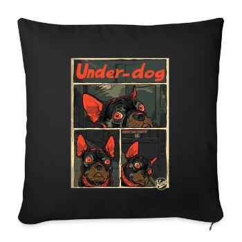 Le bouledogue français outsider - Housse de coussin décorative 45 x 45 cm - noir - Devant