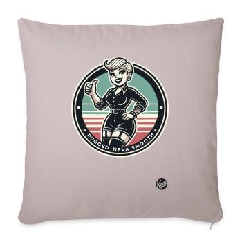 Rough, Never Smooth Emo Punk Girl - Sofa pillowcase 17,3'' x 17,3'' (45 x 45 cm) - light taupe - Front