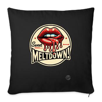 Sweet Kiss Lips Meltdown - Sofa pillowcase 17,3'' x 17,3'' (45 x 45 cm) - black - Front