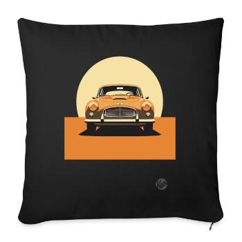 Minimalist Classic Car Design - Sofa pillowcase 17,3'' x 17,3'' (45 x 45 cm) - black - Front