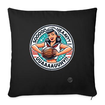 Sailor girl with heavy coconut - Sofa pillowcase 17,3'' x 17,3'' (45 x 45 cm) - black - Front