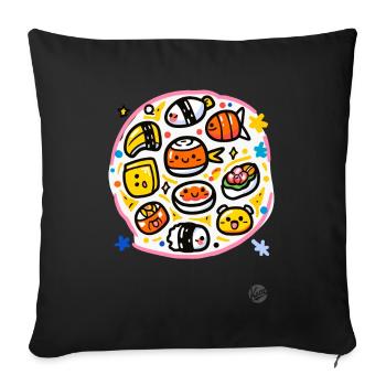 Sushi Heaven - Sofa pillowcase 17,3'' x 17,3'' (45 x 45 cm) - black - Front