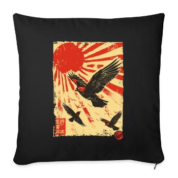 Propagande : des oiseaux dans le ciel - Housse de coussin décorative 45 x 45 cm - noir - Devant