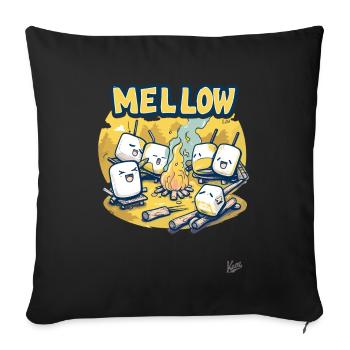 Relaxed Camping, Campfires & Marshmallows - Sofa pillowcase 17,3'' x 17,3'' (45 x 45 cm) - black - Front