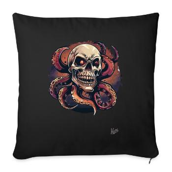 Octopus Skull Octopus - Sofa pillowcase 17,3'' x 17,3'' (45 x 45 cm) - black - Front