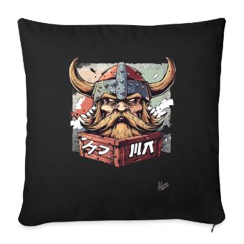 Unboxing a Viking Warrior - Sofa pillowcase 17,3'' x 17,3'' (45 x 45 cm) - black - Front