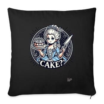 Marie Antoinette serves Revolution cake - Sofa pillowcase 17,3'' x 17,3'' (45 x 45 cm) - black - Front
