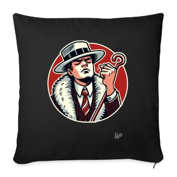Pimp des années 70, gagnez calmement - Housse de coussin décorative 45 x 45 cm - noir - Devant