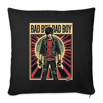 Bad Boy the Bad Boy - Sofa pillowcase 17,3'' x 17,3'' (45 x 45 cm) - black - Front