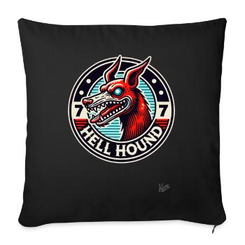The dog from hell, a hellhound - Sofa pillowcase 17,3'' x 17,3'' (45 x 45 cm) - black - Front