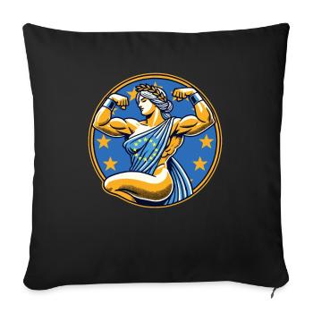 Une Europe forte et belle - Housse de coussin décorative 45 x 45 cm - noir - Devant