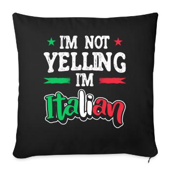 Italian Italian Italy Gift Idea - Sofa pillowcase 17,3'' x 17,3'' (45 x 45 cm) - black - Front