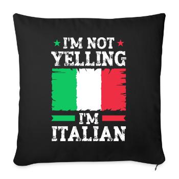 Italian Italian Italy Gift Idea - Sofa pillowcase 17,3'' x 17,3'' (45 x 45 cm) - black - Front