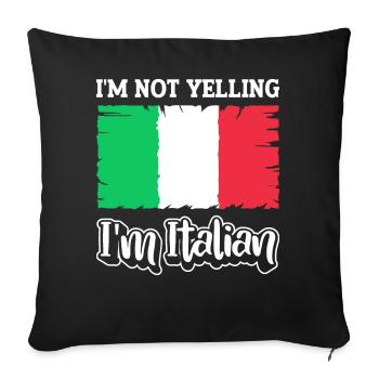 Italian Italian Italy Gift Idea Humor - Sofa pillowcase 17,3'' x 17,3'' (45 x 45 cm) - black - Front